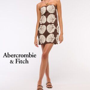 Abercrombie Shell Pattern Strapless Skort Linen Blend M